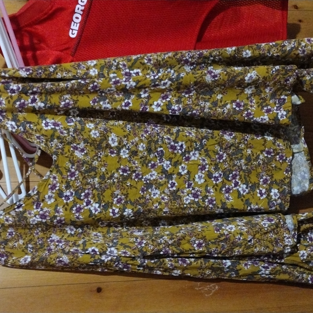 Long sleeve floral dress shirt  large 10/12